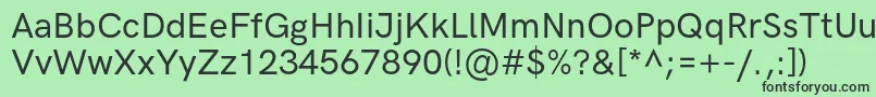 フォントHkgroteskMediumlegacy – 緑の背景に黒い文字