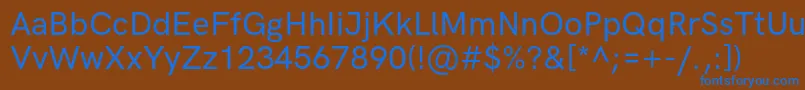 HkgroteskMediumlegacy Font – Blue Fonts on Brown Background