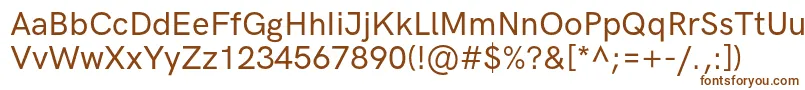 HkgroteskMediumlegacy Font – Brown Fonts on White Background