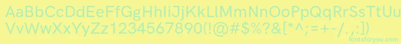 HkgroteskMediumlegacy Font – Green Fonts on Yellow Background