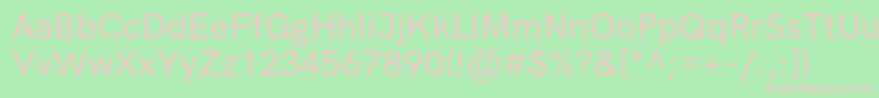 HkgroteskMediumlegacy Font – Pink Fonts on Green Background