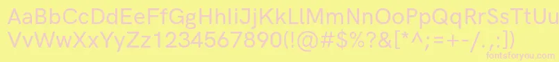 HkgroteskMediumlegacy Font – Pink Fonts on Yellow Background