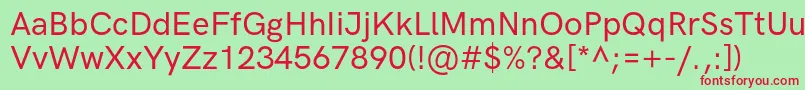 HkgroteskMediumlegacy Font – Red Fonts on Green Background