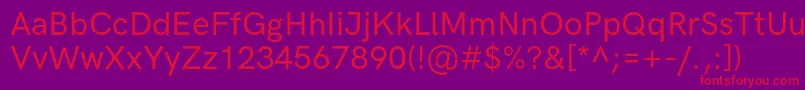 HkgroteskMediumlegacy Font – Red Fonts on Purple Background