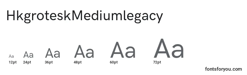 Размеры шрифта HkgroteskMediumlegacy