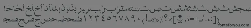 フォントAymNaskSUNormal. – 黒い文字の灰色の背景