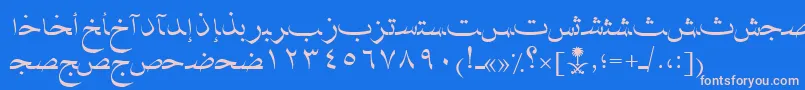 fuente AymNaskSUNormal. – Fuentes Rosadas Sobre Fondo Azul