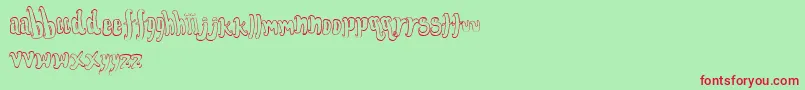 Fontftdo Font – Red Fonts on Green Background