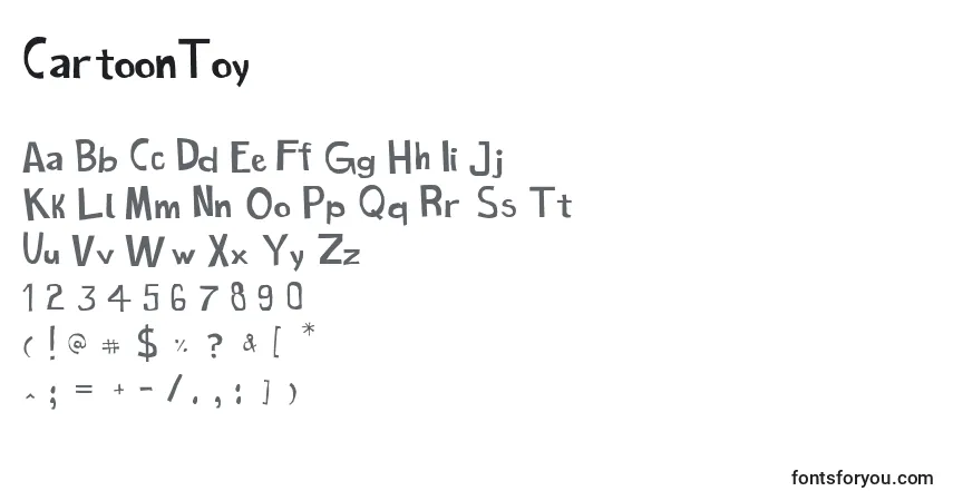 Czcionka CartoonToy – alfabet, cyfry, specjalne znaki