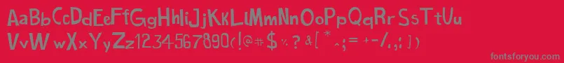 CartoonToy Font – Gray Fonts on Red Background