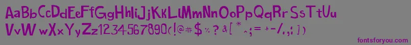 Шрифт CartoonToy – фиолетовые шрифты на сером фоне