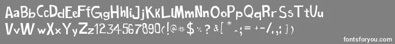 CartoonToy Font – White Fonts on Gray Background
