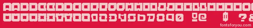CellblochRegular Font – Pink Fonts on Red Background