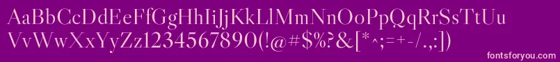 LibrecaslondisplayRegular Font – Pink Fonts on Purple Background