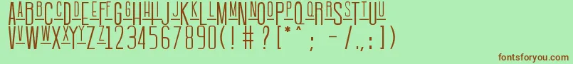 BataviaRegular Font – Brown Fonts on Green Background