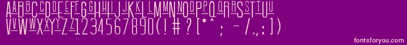 BataviaRegular Font – Pink Fonts on Purple Background