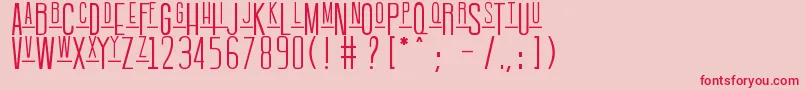 Weitere Informationen zur BataviaRegular-Schriftart BataviaRegular-Schriftart – Rote Schriften auf rosa Hintergrund