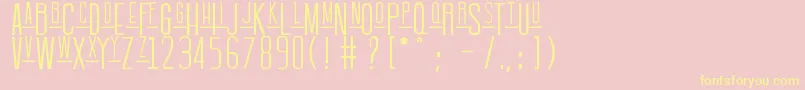 BataviaRegular Font – Yellow Fonts on Pink Background