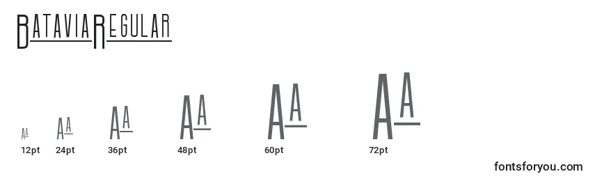 BataviaRegular Font Sizes
