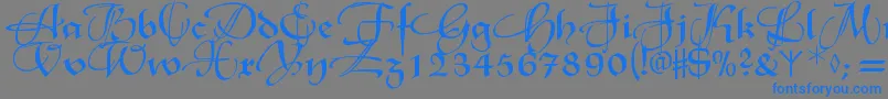Xmasterpieceswashes Font – Blue Fonts on Gray Background