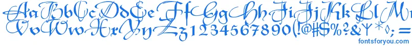 Xmasterpieceswashes Font – Blue Fonts on White Background