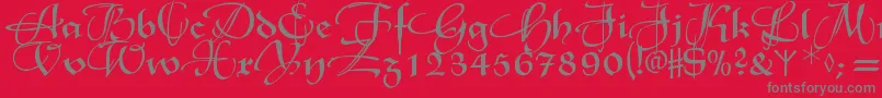 Xmasterpieceswashes Font – Gray Fonts on Red Background
