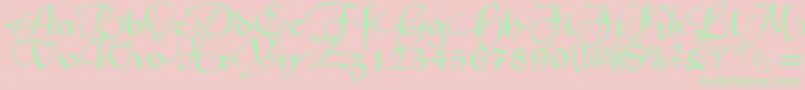 Xmasterpieceswashes Font – Green Fonts on Pink Background