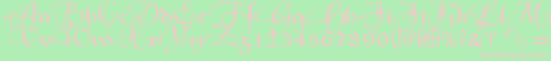 Xmasterpieceswashes Font – Pink Fonts on Green Background