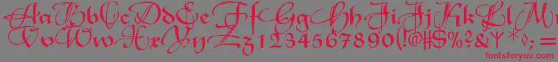 Xmasterpieceswashes Font – Red Fonts on Gray Background