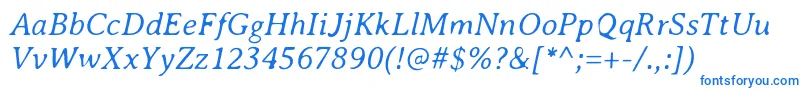 Police AveriaserifLightitalic – polices bleues