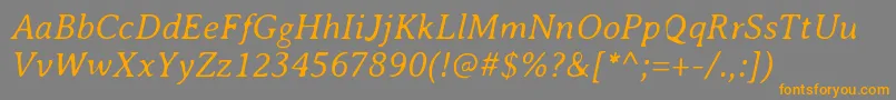 Подробнее о шрифте AveriaserifLightitalic Шрифт AveriaserifLightitalic – оранжевые шрифты на сером фоне