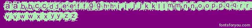ADamnMess Font – Green Fonts on Purple Background