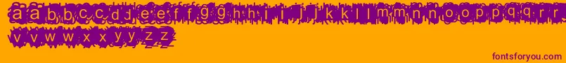 ADamnMess Font – Purple Fonts on Orange Background