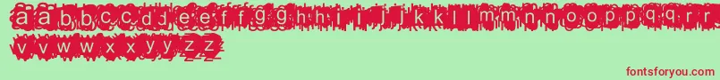 ADamnMess Font – Red Fonts on Green Background