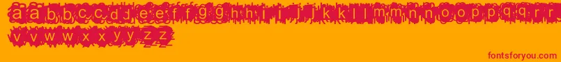 ADamnMess Font – Red Fonts on Orange Background