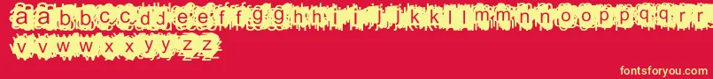 ADamnMess Font – Yellow Fonts on Red Background