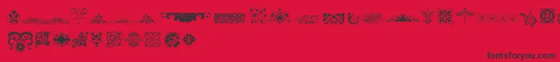 RoughVignettes Font – Black Fonts on Red Background