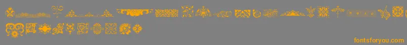 RoughVignettes Font – Orange Fonts on Gray Background