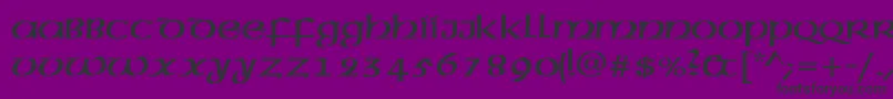 Mcleudctt-Schriftart – Schwarze Schriften auf violettem Hintergrund