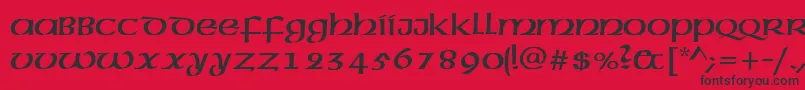 Mcleudctt Font – Black Fonts on Red Background