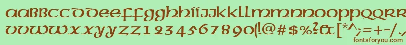 Шрифт Mcleudctt – коричневые шрифты на зелёном фоне