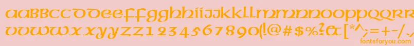 Mcleudctt Font – Orange Fonts on Pink Background