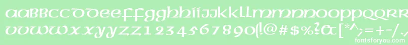 Mcleudctt Font – White Fonts on Green Background