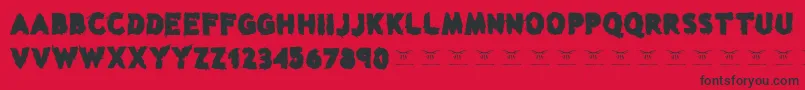 Whysoserious Font – Black Fonts on Red Background