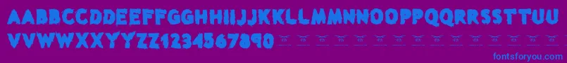 Whysoserious Font – Blue Fonts on Purple Background