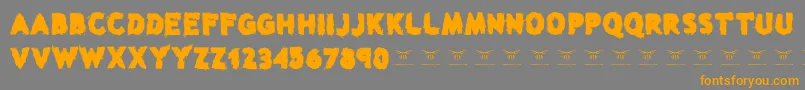 Whysoserious Font – Orange Fonts on Gray Background