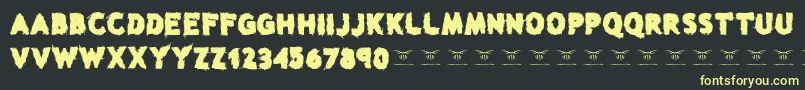 Whysoserious Font – Yellow Fonts on Black Background