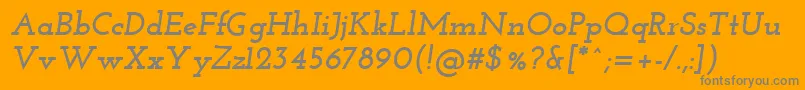 JosefinSlabBoldItalic Font – Gray Fonts on Orange Background