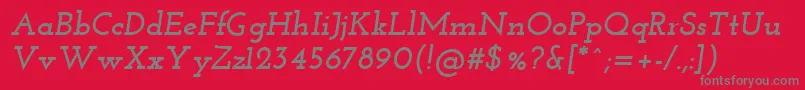 fuente JosefinSlabBoldItalic – Fuentes Grises Sobre Fondo Rojo
