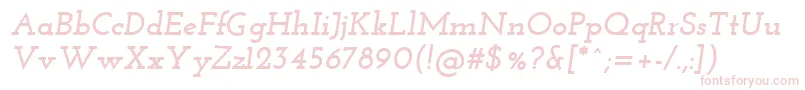 JosefinSlabBoldItalic-Schriftart – Rosa Schriften auf weißem Hintergrund